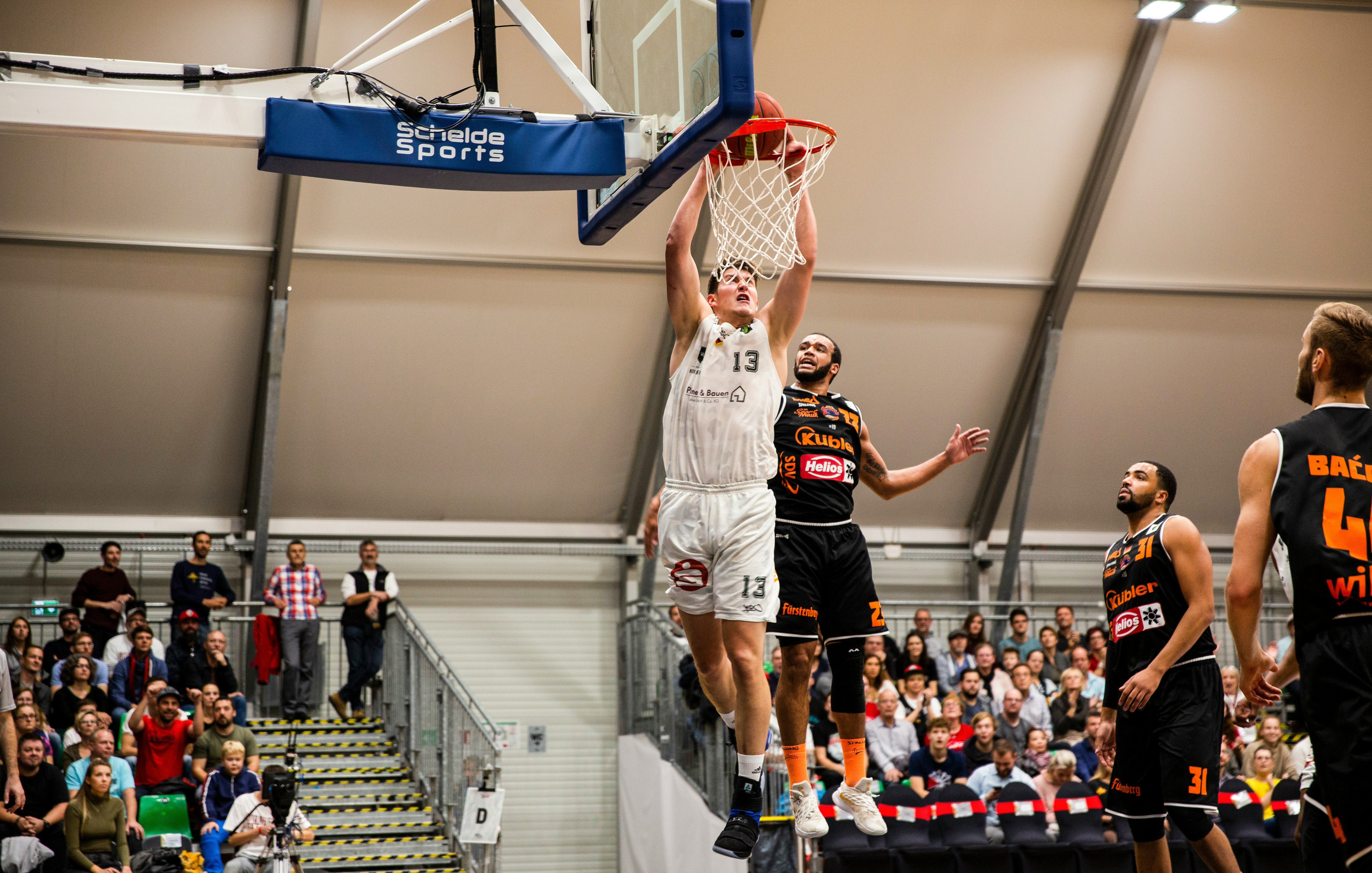 man playing basketball